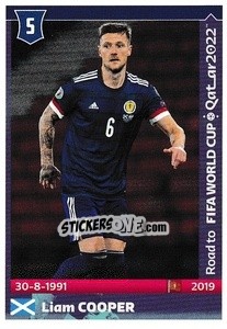 Figurina Liam Cooper - Road to FIFA World Cup Qatar 2022 - Panini