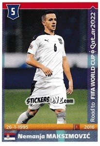 Sticker Nemanja Maksimovic - Road to FIFA World Cup Qatar 2022 n. 504 - Panini