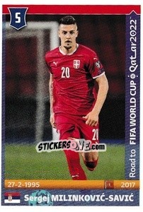 Sticker Sergej Milinkovic-Savic - Road to FIFA World Cup Qatar 2022 - Panini