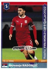Sticker Nemanja Radonjic - Road to FIFA World Cup Qatar 2022 - Panini