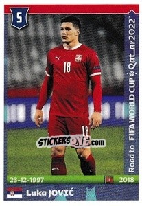 Sticker Luka Jovic - Road to FIFA World Cup Qatar 2022 - Panini
