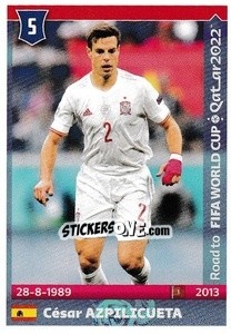 Sticker Cesar Azpilicueta - Road to FIFA World Cup Qatar 2022 n. 512 - Panini