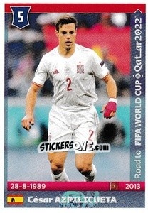 Cromo Cesar Azpilicueta - Road to FIFA World Cup Qatar 2022 - Panini