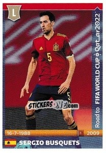 Sticker Sergio Busquets - Road to FIFA World Cup Qatar 2022 - Panini
