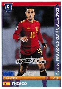 Sticker Thiago Alcántara - Road to FIFA World Cup Qatar 2022 n. 522 - Panini
