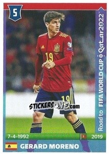 Figurina Gerard Moreno - Road to FIFA World Cup Qatar 2022 - Panini