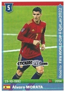 Sticker Alvaro Morata - Road to FIFA World Cup Qatar 2022 n. 524 - Panini