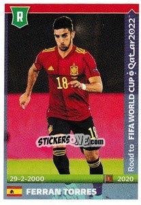 Sticker Ferran Torres - Road to FIFA World Cup Qatar 2022 n. 525 - Panini