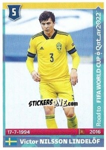 Sticker Victor Nilsson Lindelof - Road to FIFA World Cup Qatar 2022 n. 531 - Panini