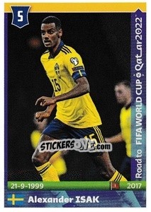 Figurina Alexander Isak - Road to FIFA World Cup Qatar 2022 - Panini