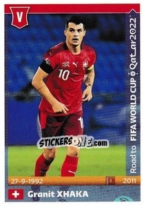Sticker Granit Xhaka - Road to FIFA World Cup Qatar 2022 n. 550 - Panini