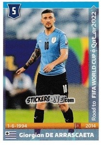 Figurina Giorgian De Arrascaeta - Road to FIFA World Cup Qatar 2022 - Panini