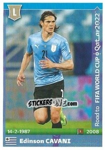 Figurina Edinson Cavani - Road to FIFA World Cup Qatar 2022 - Panini