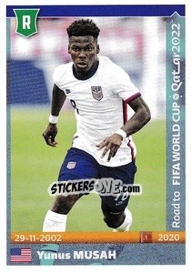 Figurina Yunus Musah - Road to FIFA World Cup Qatar 2022 - Panini