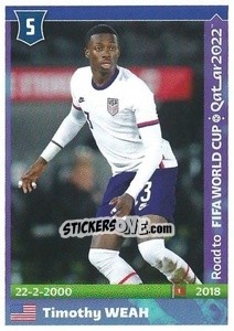 Sticker Timothy Weah - Road to FIFA World Cup Qatar 2022 - Panini