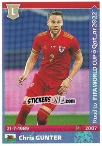 Sticker Chris Gunter - Road to FIFA World Cup Qatar 2022 n. 588 - Panini