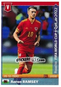 Sticker Aaron Ramsey - Road to FIFA World Cup Qatar 2022 n. 596 - Panini