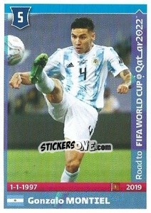 Sticker Gonzalo Montiel - Road to FIFA World Cup Qatar 2022 - Panini