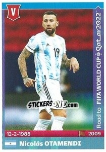 Sticker Nicolás Otamendi - Road to FIFA World Cup Qatar 2022 n. 19 - Panini