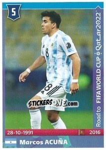 Cromo Marcos Acuña - Road to FIFA World Cup Qatar 2022 - Panini