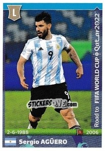 Sticker Sergio Agüero - Road to FIFA World Cup Qatar 2022 - Panini