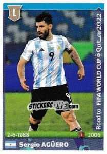 Figurina Sergio Agüero - Road to FIFA World Cup Qatar 2022 - Panini