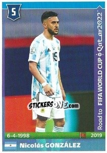 Sticker Nicolás González - Road to FIFA World Cup Qatar 2022 - Panini