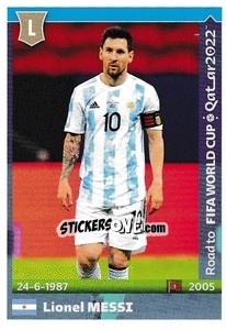 Sticker Lionel Messi - Road to FIFA World Cup Qatar 2022 - Panini