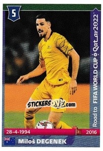 Sticker Miloš Degenek - Road to FIFA World Cup Qatar 2022 n. 36 - Panini