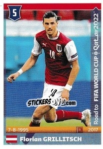 Sticker Florian Grillitsch - Road to FIFA World Cup Qatar 2022 n. 54 - Panini