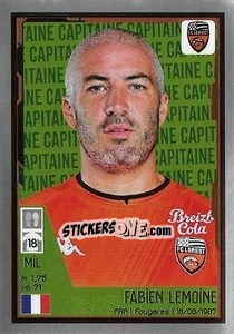 Sticker Fabien Lemoine (Capitaine) - FOOT 2021-2022 n. 168 - Panini