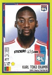 Sticker Karl Toko Ekambi - FOOT 2021-2022 n. 190 - Panini