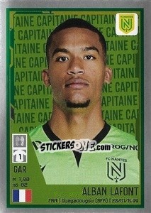 Sticker Alban Lafont (Capitaine) - FOOT 2021-2022 n. 312 - Panini