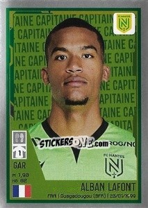 Sticker Alban Lafont (Capitaine) - FOOT 2021-2022 - Panini