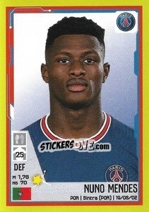 Sticker Nuno Mendes - FOOT 2021-2022 n. 346 - Panini