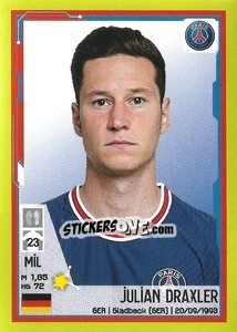 Sticker Julian Draxler - FOOT 2021-2022 n. 349 - Panini