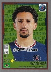Sticker Marquinhos (Capitaine) - FOOT 2021-2022 n. 360 - Panini