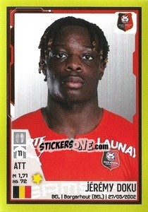 Cromo Jérémy Doku - FOOT 2021-2022 - Panini