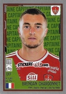 Sticker Brendan Chardonnet (Capitaine) - FOOT 2021-2022 - Panini