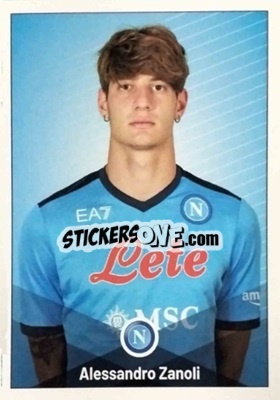 Cromo Alessandro Zanioli - SSC Napoli 2021-2022 n. 80 - Galata Edizioni