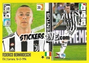 Sticker Federico Bernardeschi - Calciatori 2021-2022 - Panini