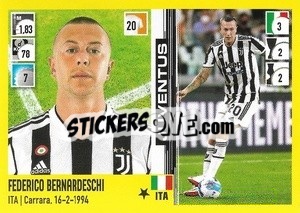 Cromo Federico Bernardeschi - Calciatori 2021-2022 - Panini