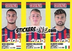 Figurina Reda Boultam / Andrea Vallocchia / Alberto Gerbo - Calciatori 2021-2022 - Panini