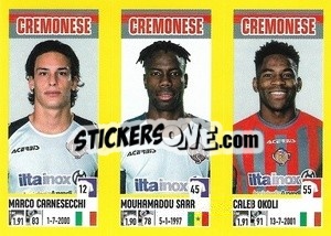 Sticker Marco Carnesecchi / Mouhamadou Sarr / Caleb Okoli - Calciatori 2021-2022 - Panini