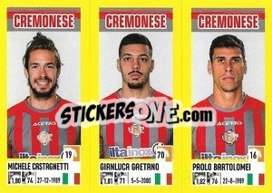 Sticker Michele Castagnetti / Gianluca Gaetano / Paolo Bartolomei - Calciatori 2021-2022 - Panini