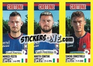 Figurina Marco Festa / Nikita Contini / Simone Canestrelli - Calciatori 2021-2022 - Panini