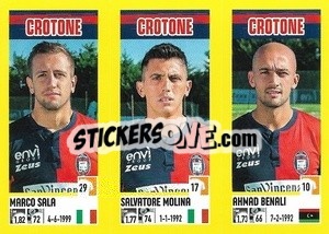 Figurina Marco Sala / Salvatore Molina / Ahmad Benali - Calciatori 2021-2022 - Panini