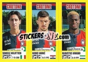 Sticker Samuele Mulattieri / Mirko Maric / Augustus Kargbo - Calciatori 2021-2022 - Panini