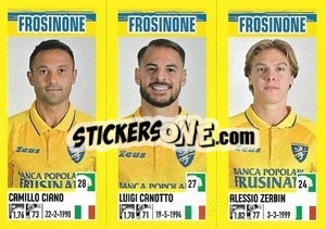 Cromo Camillo Ciano / Luigi Canotto / Alessio Zerbin - Calciatori 2021-2022 - Panini
