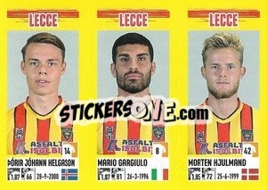 Sticker Helgason / Mario Gargiulo / Morten Hjulmand - Calciatori 2021-2022 - Panini